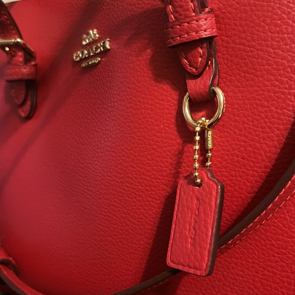 COACH Mollie Tote Bag 25 in Red Apple + Gold ( C4084 ) NWOT - Picture 17 of 17